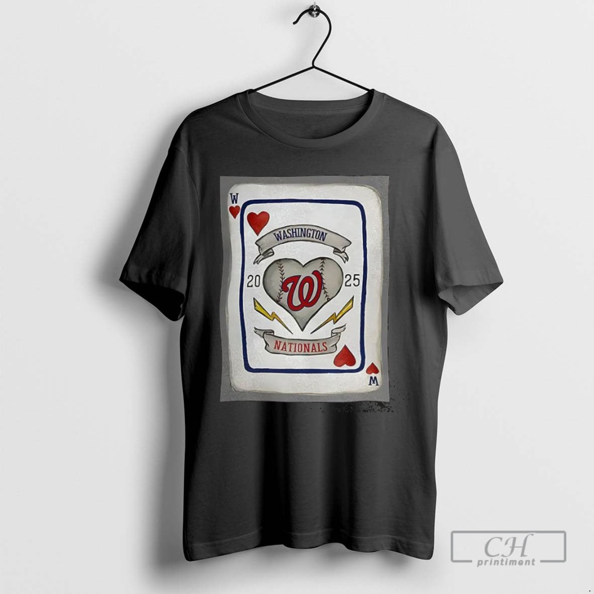 Washington Nationals Basseball Card Heart X Tiny Turnip T Shirts