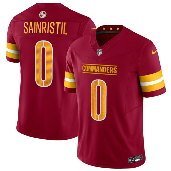 Washington Commanders #0 Mike Sainristill Burgundy 2025 Draft F.U.S.E. Vapor Limited