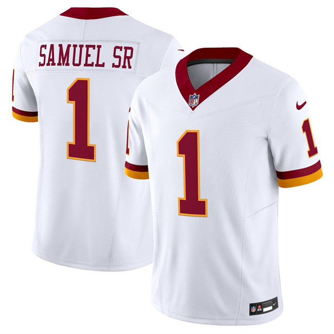 Washington Commanders #1 Deebo Samuel Sr. White 2025 F.U.S.E. Throwback Vapor