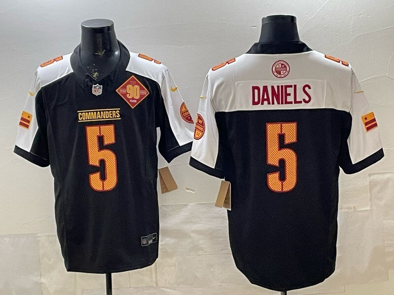 Washington Commanders #5 Jayden Daniels Redskins Black V3