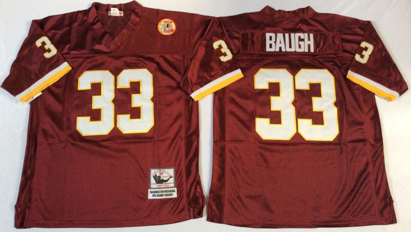 Washington Redskins #33 Sammy Baugh Red Throwback