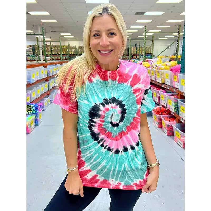 Watermelon Mint Swirl Tie-Dye Tee - Blank Hoodie, Sweatshirt | WearSparks.com