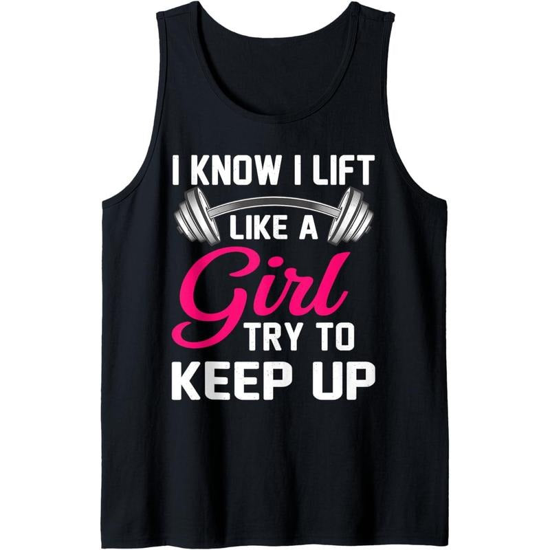 Weightlifting Lift Like A Girl Design Funny Power Lifting Tank Top Made in USA