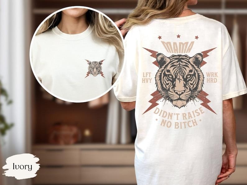 Weightlifting T-Shirt, Mama Didn't Raise No Bitch, Funny T-Shirt, Oversized Work Out Tee, Pump Cover, Women Gym Shirt,...