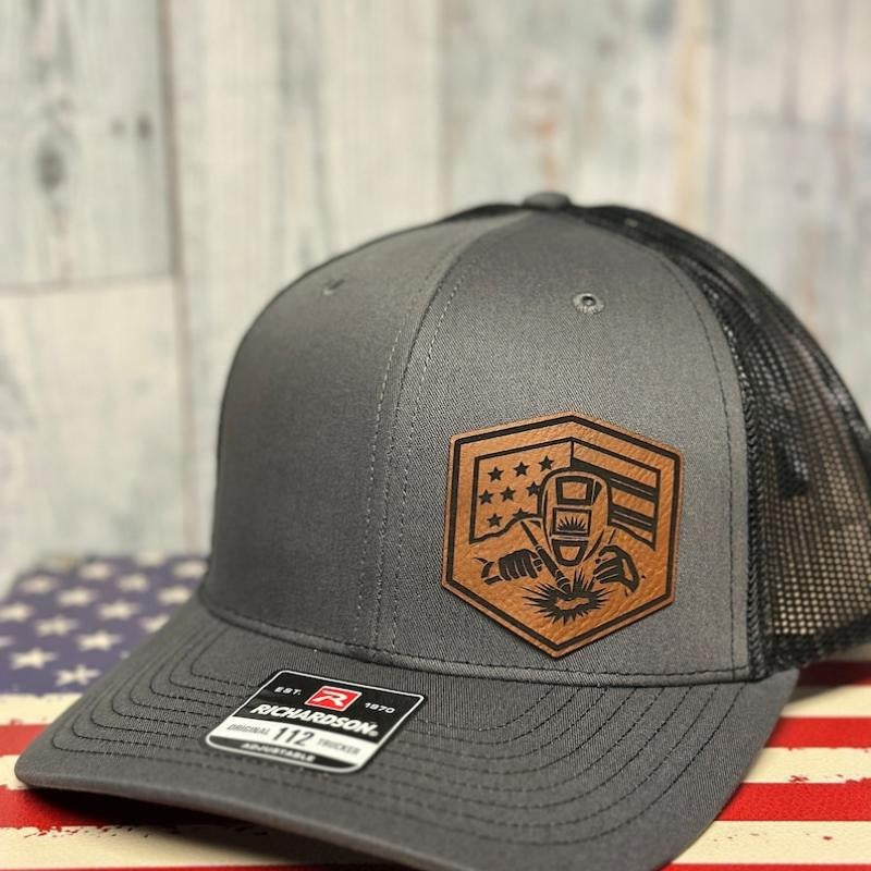 Welder, leatherette patch hat, American, Richardson112