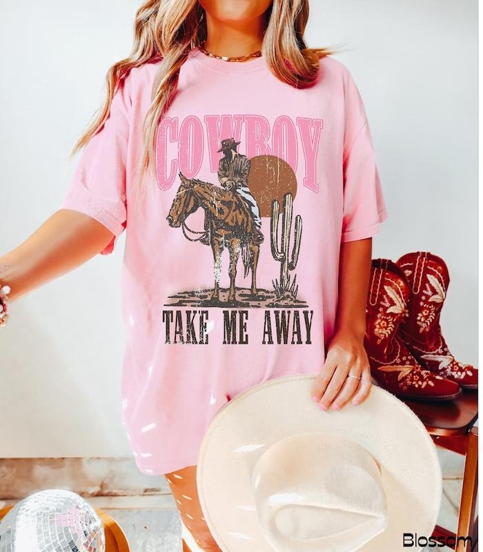 Western Graphic Tee Shirt Retro Cowboy T Shirt Country Outfit Pink Cowgirl Tshirt Yee haw T-shirt, sweater and Hoodie cotton