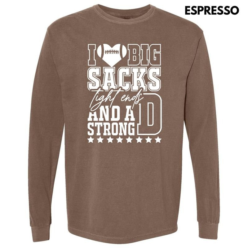 White Big Sacks Long Sleeve Comfort Colors T-Shirt 'NLB'