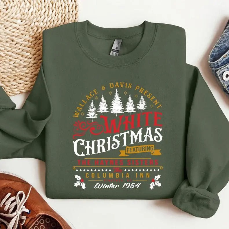 White Christmas Movie 1954 Sweatshirt- Shirt, Christmas Movie Shirt, Sisters White Christmas Hoodie, Gift For Xmas Movie Sweatshirt , Christmas Gifts For Men, For Women