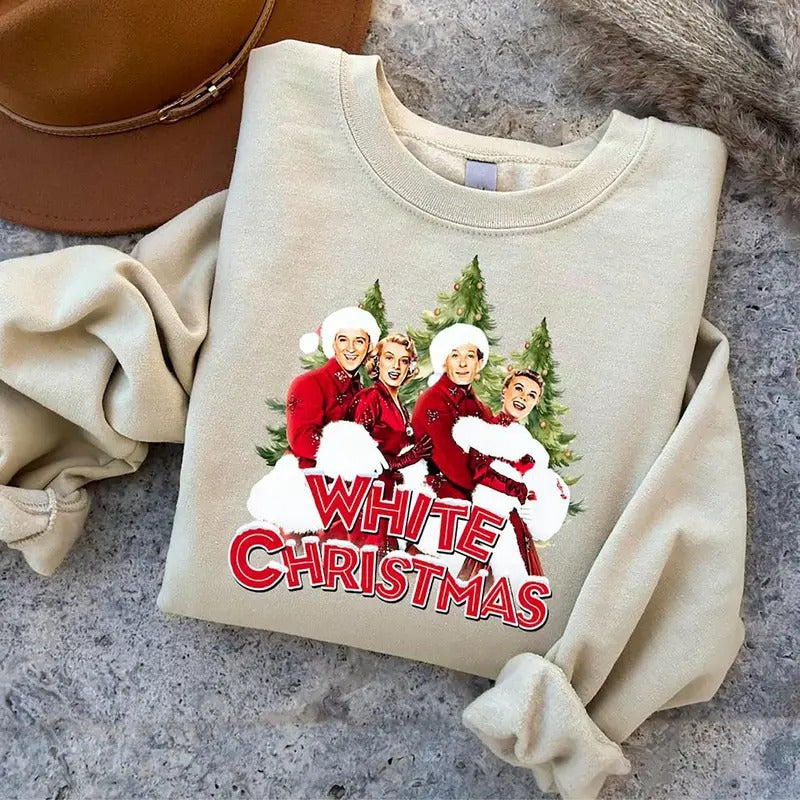 White Christmas Movie Sweatshirt, Christmas Holiday Shirt, White Christmas 1954 Shirt, Retro Christmas Sweatshirt, Wallace And Davis Shirt, Vintage White Christmas Hoodie