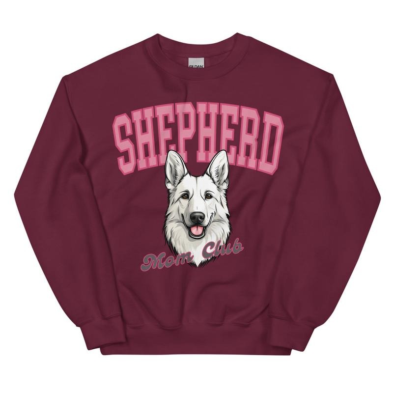 White German Shepherd Mom Club Sweatshirt