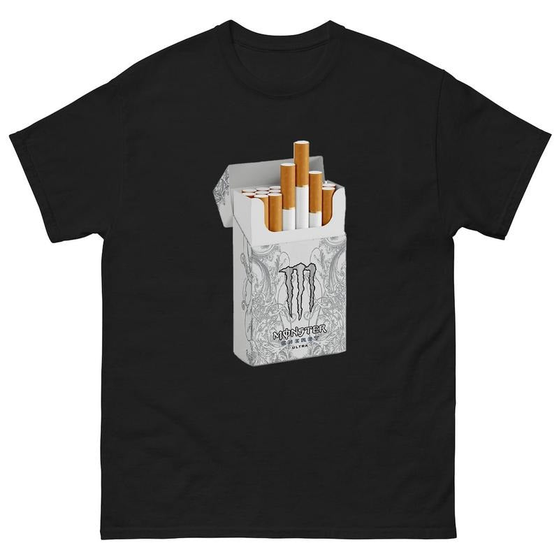 White monster smoking shirt, Fun summer t-shirts, funny summer t-shirts