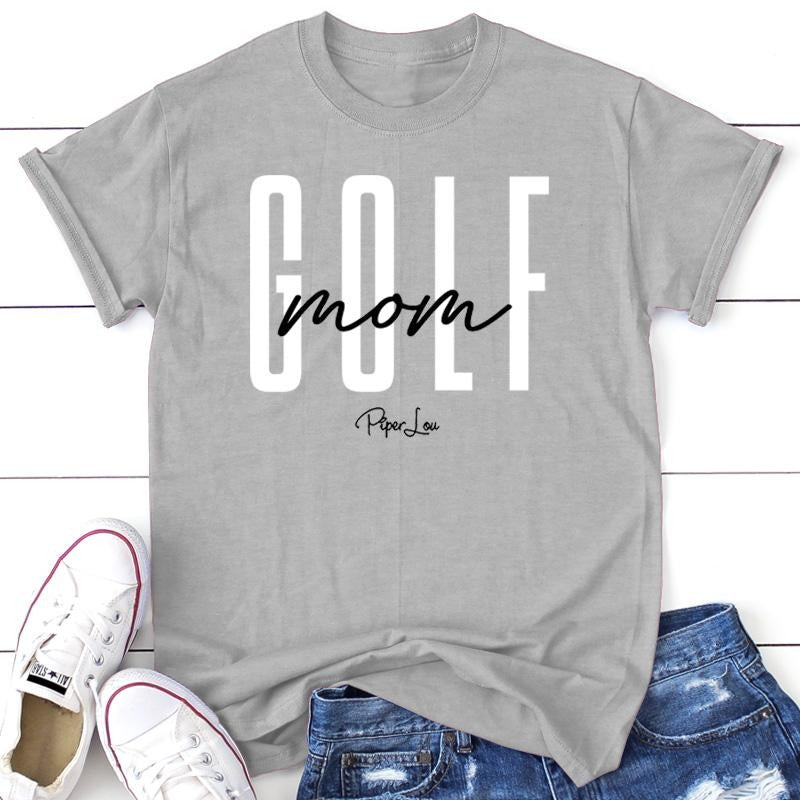 Golf Mom Tee, Proudly Printed In The USA, Tee Gray / White, #sassy #cute #colorprint Hoodie, Sweatshirt | WearSparks.com