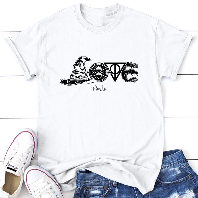Potter Love Tee, Proudly Printed In The USA, Tee Gray / White, #sassy #cute #colorprint