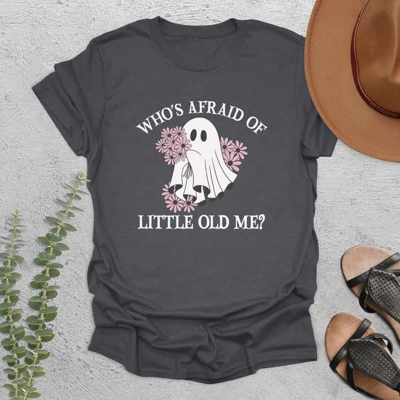 Who's Afraid Of Little Old T-shirt, Svviifty Ghost Shirt, Girls Funny Halloween Shirt, Spooky Svviift Shirt, TPD Ghost Tee, T-shirt Cotton Crewneck Shortsleeve Basic