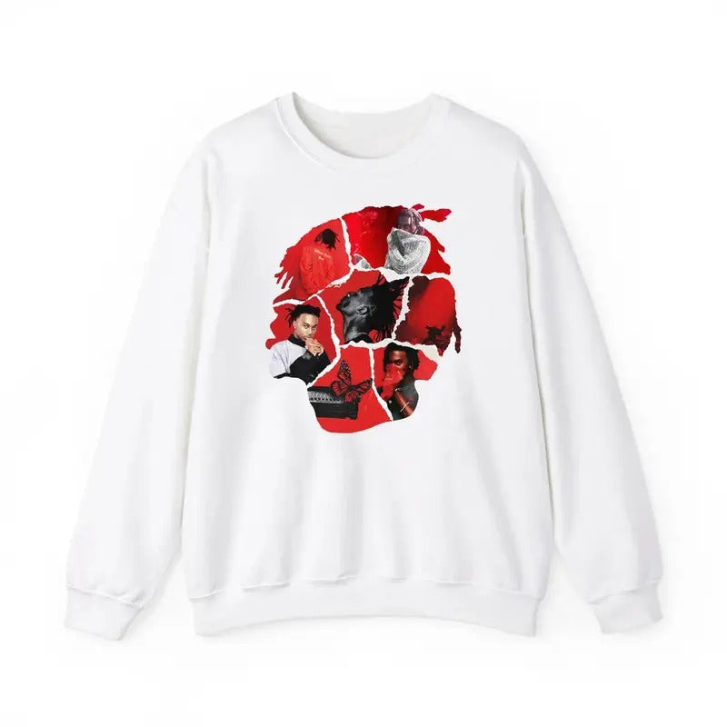 WhoIe L0tta Red VI Songs Head Retro Shirt PIaybol Cartl Head Songs Retro Sweatshirt Hoodie | WearSparks.com