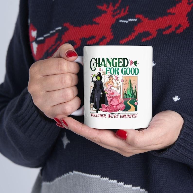 Wicked Changed For Good Mug, Wicked Mugs,Wicked Movie Mug,Wicked Glinda Mug,Wicked Elphaba Mug,Wicked Merch,Wicked Christmas Gifts