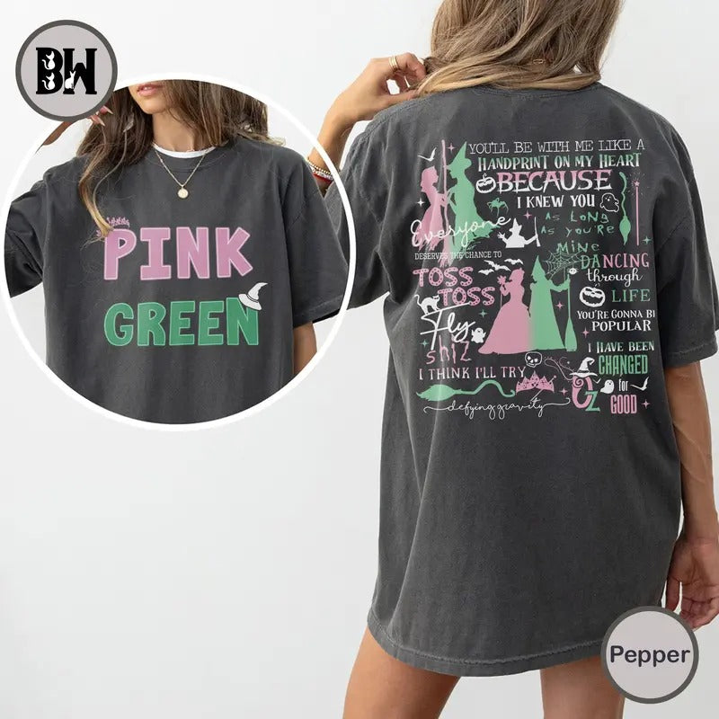 Wicked Defy Gravity Comfort Colors Shirt, Pink Green Shirt, Wicked Defy Gravity Shirt, Wizard of Oz shirt Broomstick, Wicked Shirt, Wizard of Oz Sweatshirt