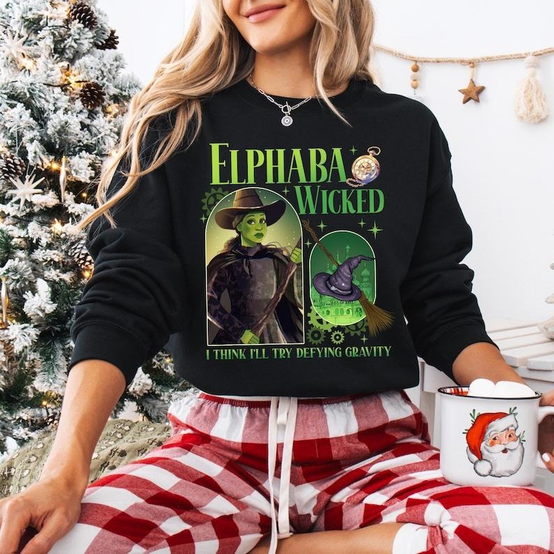 Wicked Defy Gravity Sweatshirt, Retro Broadway Musical Style