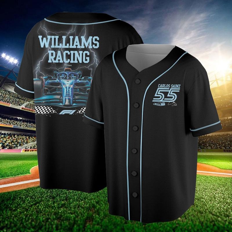 Williams Racing Car Jersey, Fo 1 Fan Jersey, Carlos Sainz Alexander Albon Jersey