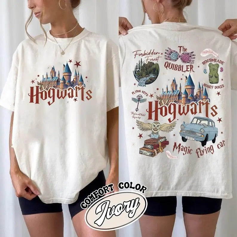 Wizard School Fandom Comfort Colors T-Shirt, Wizard School House Tshirt, The Quibbler Shirt, Just As Sane As I Am,...