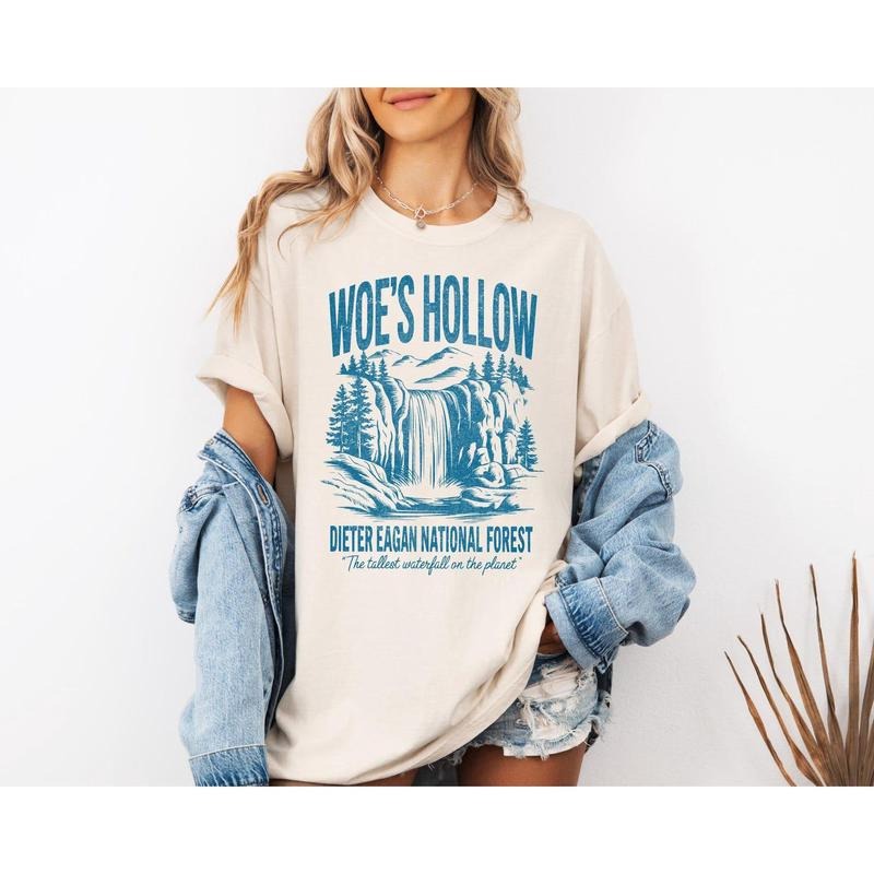 Woe's Hollow Dieter Eagan National Forest Severance TV Show T-Shirt, Comfort Colors T-Shirt, Mark Helly Irving Dylan,...