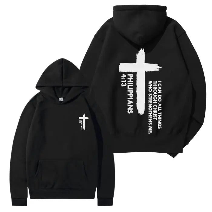 Faith Philippians 2 Sided Graphic Hoodie/Sweatshirt/T-Shirt, For Men/Women - Unisex Style, 100% Cotton, Pullover unisex hoodie faith hoodie christian hoodie