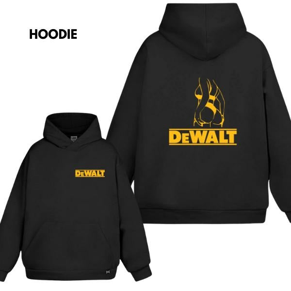 Funny Dewalt 2 Sided Graphic Hoodie/Sweatshirt(No Hood)/T-Shirt, For Men/Women - Unisex Style, 100% Cotton, Pullover unisex hoodie