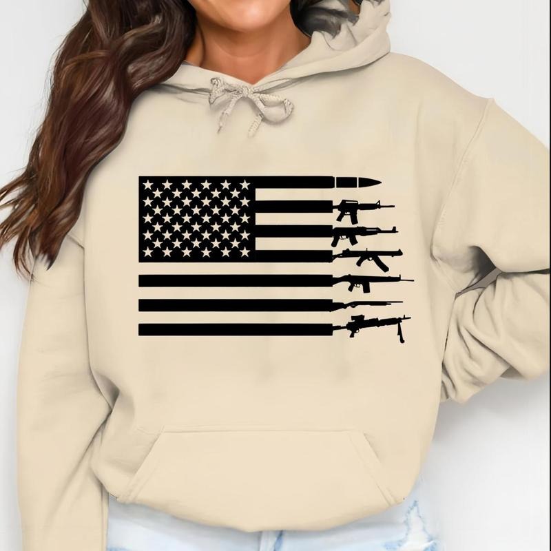 Proud Of The American Flag Hoodie/Sweatshirt/T-Shirt, For Men/Women - Unisex Style, 100% Cotton, Pullover unisex hoodie