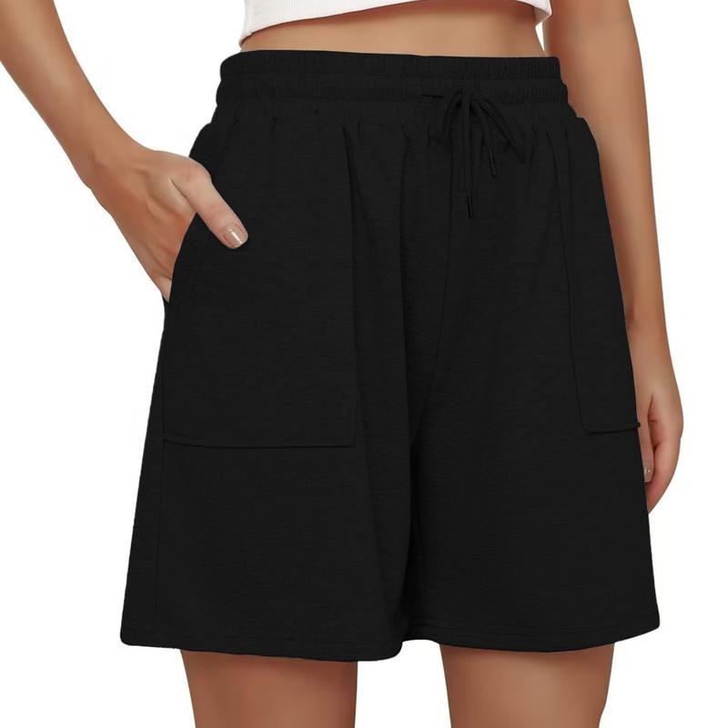 Women Athletic Shorts, Elastic Waist Solid Summer Sports Shorts Fitness Gym Summer Shorts