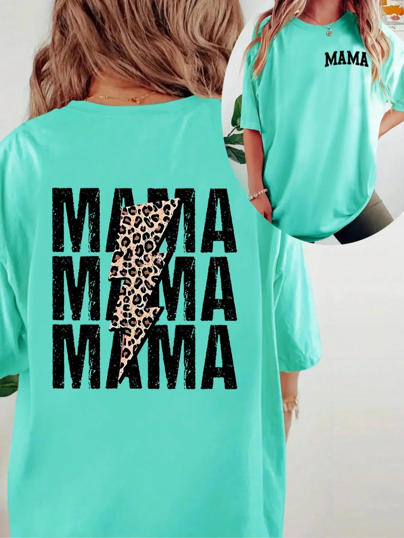 Women's Cartoon & Letter Print Round Neck Tee, Fashion Casual Crew Neck T-shirt for Daily Holiday Vacation Outdoor Wear, Ladies Clothes for Summer, Everyday Breathable Top