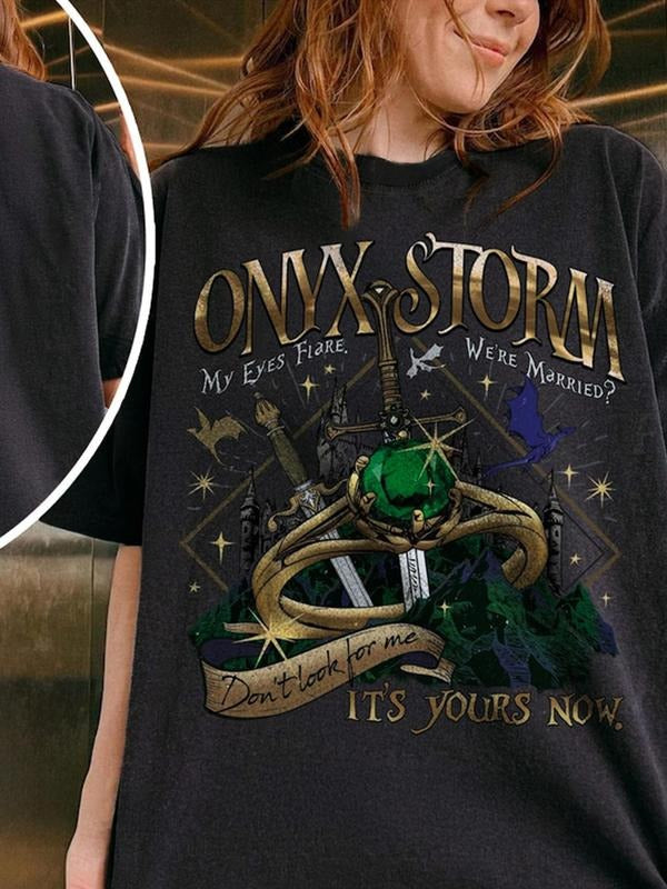 Women's Dragon & Letter Print Round Neck Graphic Tee, Vintage Trendy Casual Short Sleeve T-shirt for Daily Wear, Ladies Summer Outfit, Top