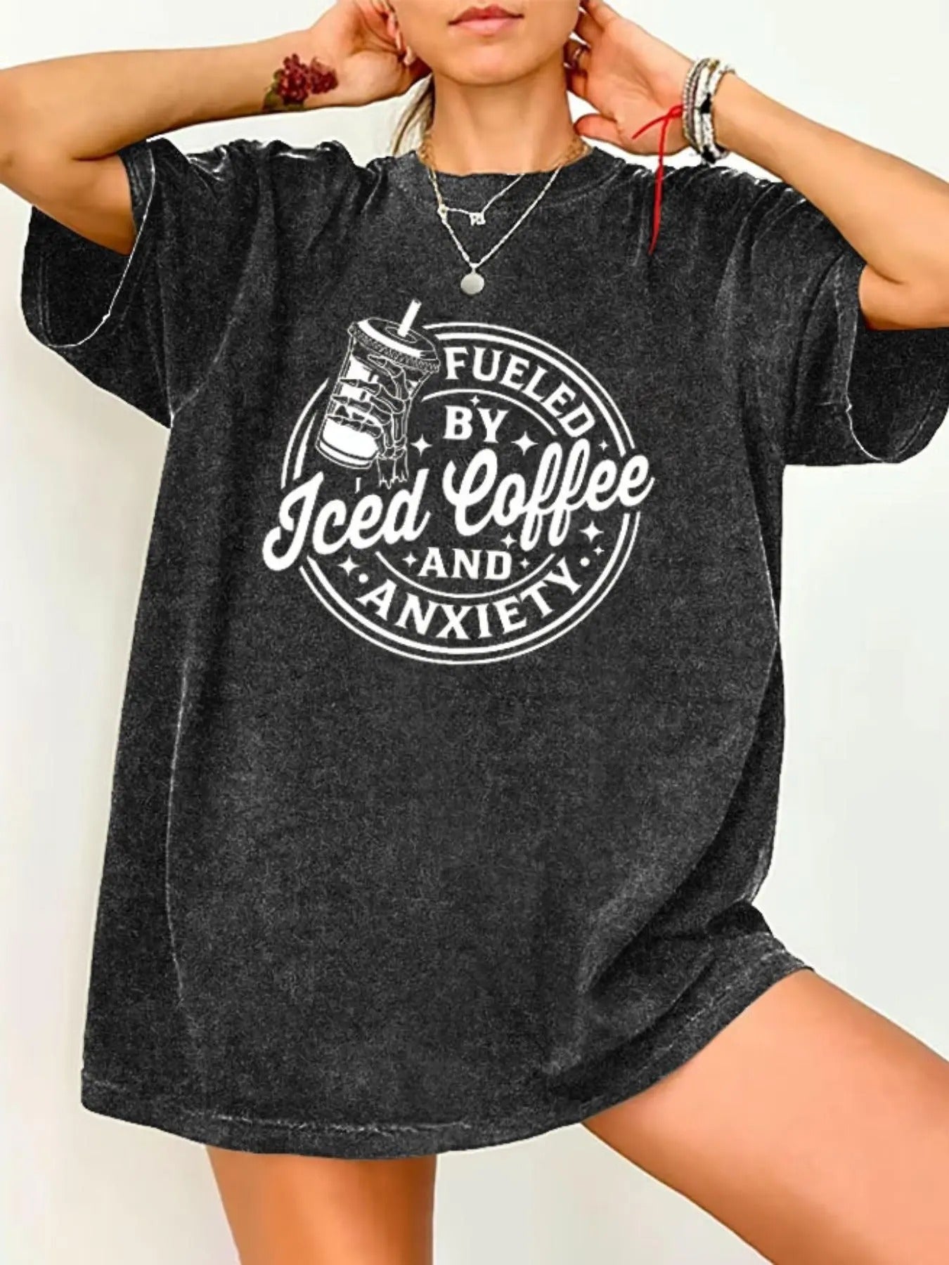 Women's Graphic Print Round Neck Tee, Fashion Casual Breathable T-shirt for Daily Holiday Vacation Outdoor Wear, Ladies Clothes for All Seasons, Tops for Women, Clothing, Womenswear Tshirt, Streetwear