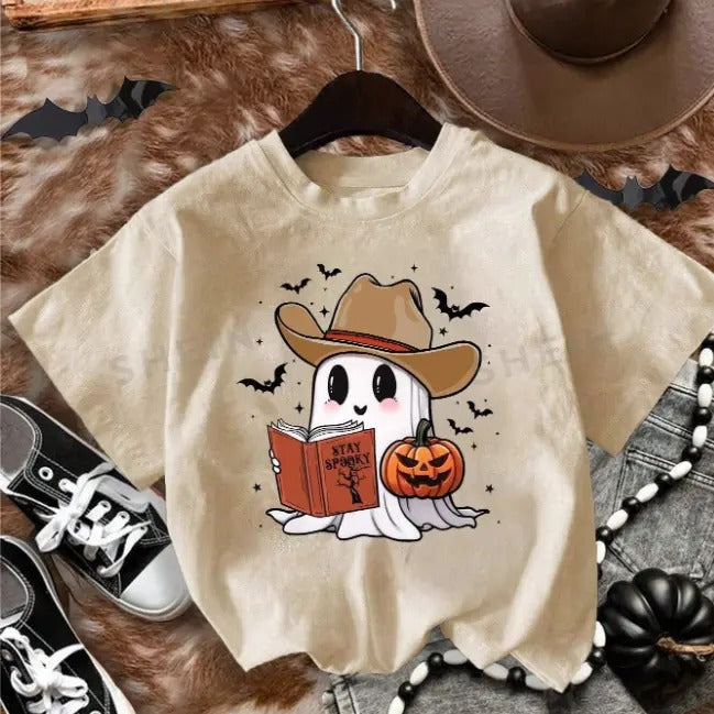 Women's Halloween Themed Ghost & Pumpkin Shirt, Ghost With The Most Shirt Hoodie, Sweatshirt | WearSparks.com