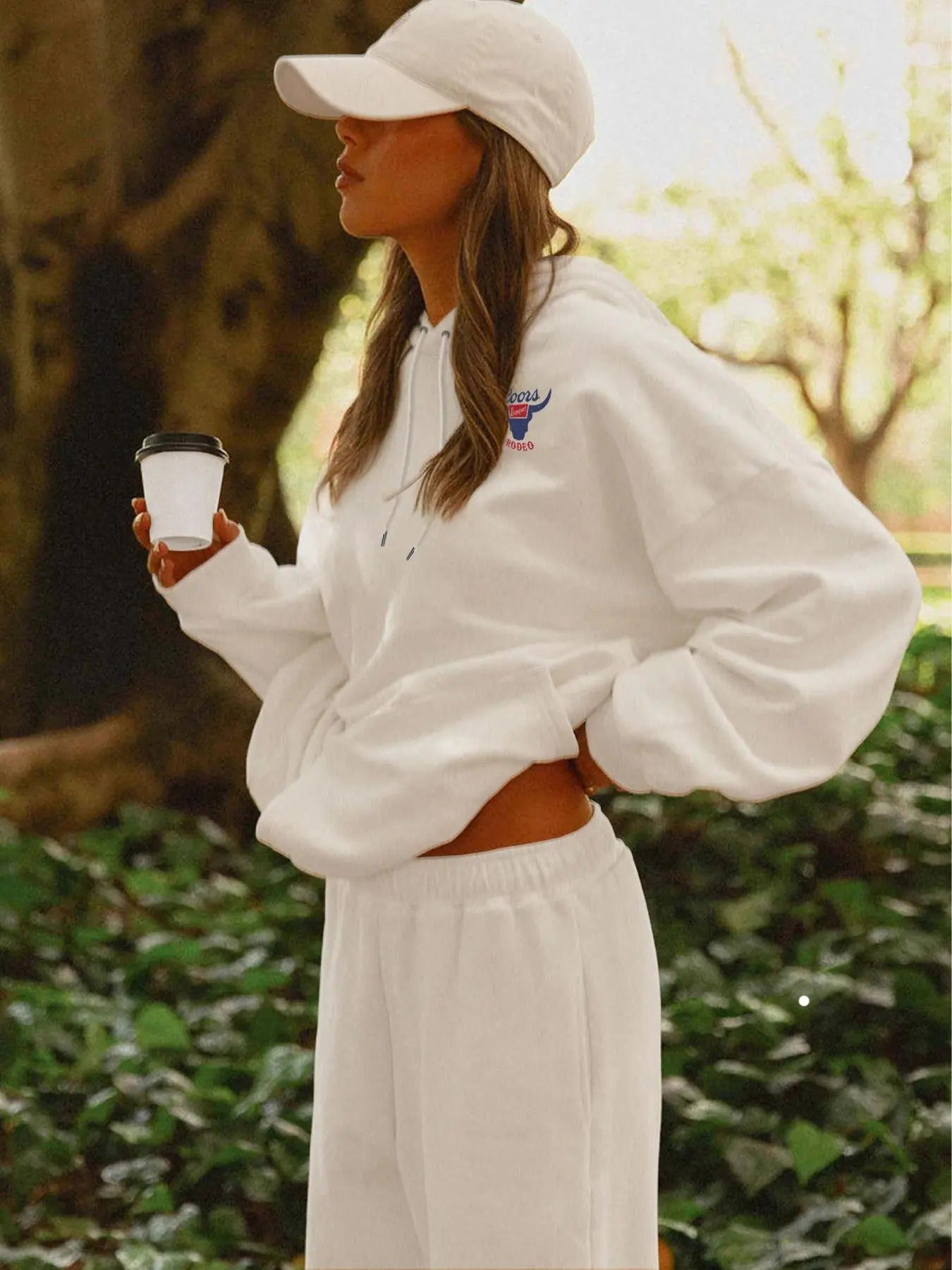 Women's Letter & Cow Print Hoodie, Casual Long Sleeve Hooded Sweatshirt for Spring & Fall, Fashion Women's Top for Daily Wear