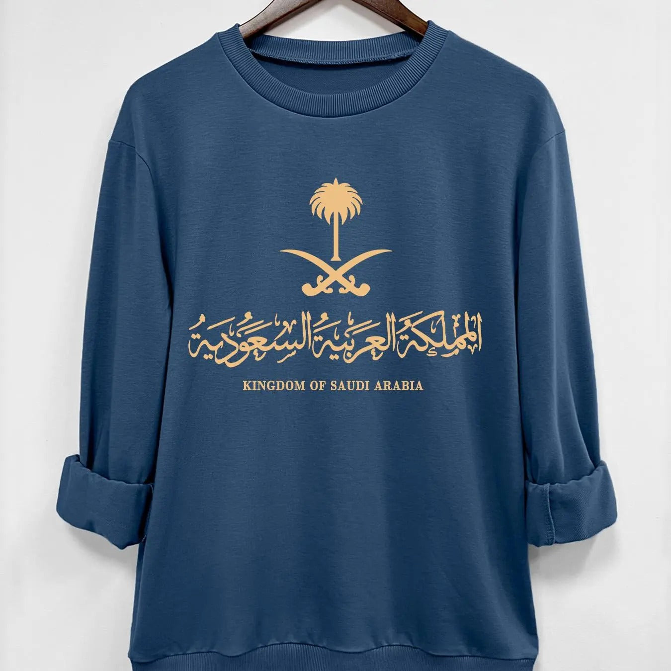 Women's Letter & Palm Tree Print Drop Shoulder Sweatshirt, Casual Long Sleeve Round Neck Pullover for Fall & Winter, Ladies Clothes for Daily Wear