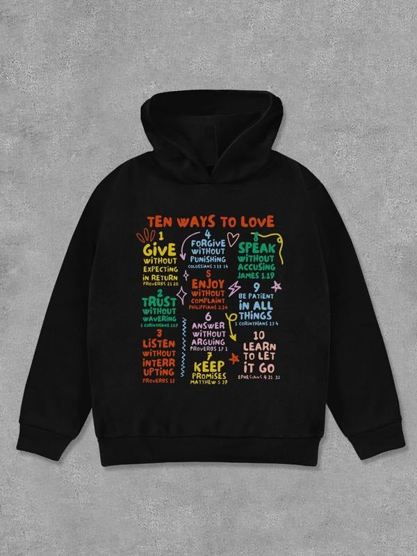 Women's Letter Print Drop Shoulder Hoodie, Fashion Casual Hooded Sweatshirt for Daily Holiday Outdoor Wear, Women Clothing for Fall & Winterstyle{n002}2