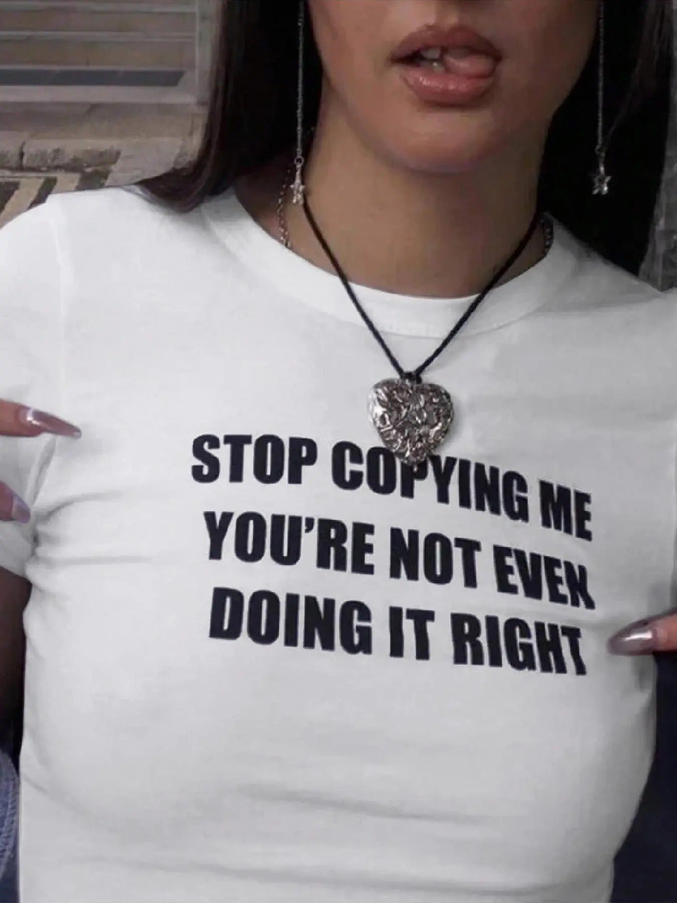 Women's Letter Print Round Neck Tee, Fashion Casual Crew Neck T-Shirt for Daily Holiday Vacation Outdoor Wear, Ladies Clothes for Summer, Topstyle{n002}18