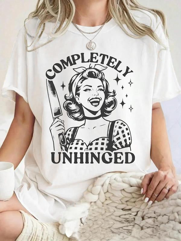 Women's Smiling Cat Print Round Neck Tee, Fashion Casual Cute Short Sleeve T-shirt for Daily Wear, Ladies Summer Clothes, Top