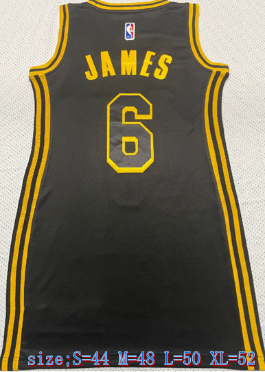 Women Los Angeles Lakers #6 Kobe Bryant Lakers 6 # James Black Women Dress Size S M L XL Style 2