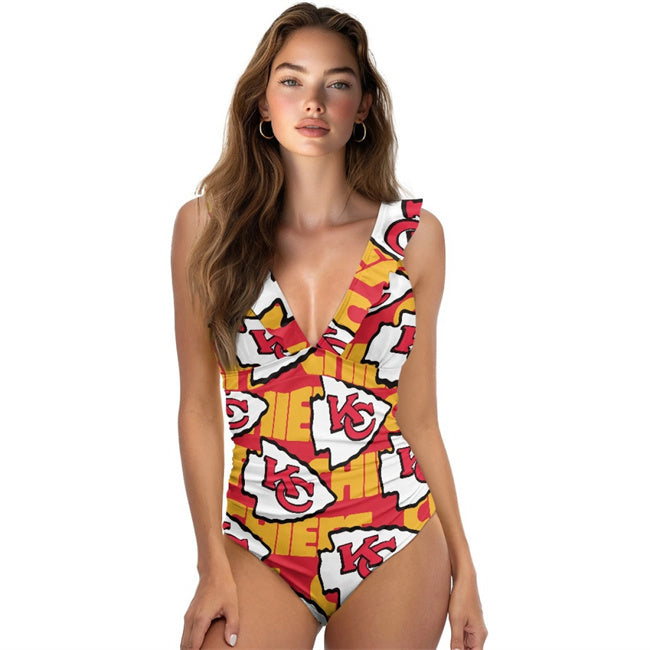 Women's Kansas City Chiefs Coverage Comfortable Swimwear Beachwear Bathing Bikini