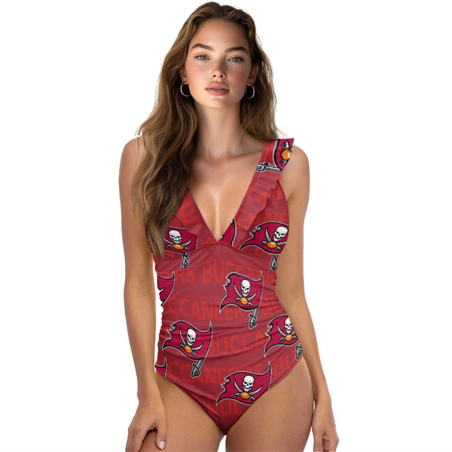Women's Tampa Bay Buccaneers Coverage Comfortable Swimwear Beachwear Bathing Bikini