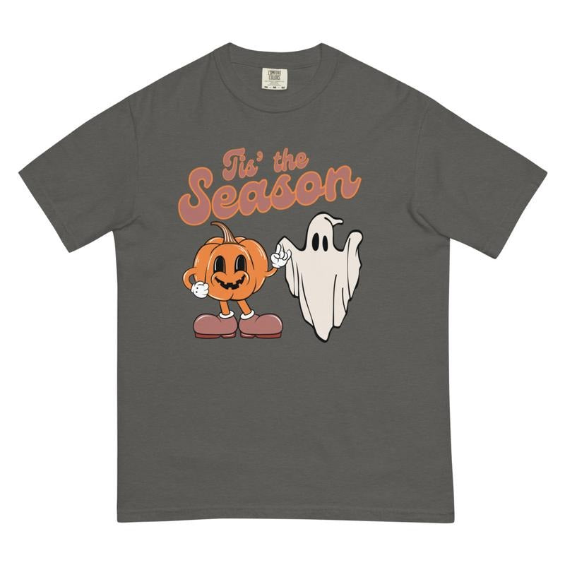 Womens Graphic Halloween Shirt, Tis the Season Halloween Shirt #1, Spooky Season Graphic shirt, Halloween Unisex Cotton T-shirt, Oversized Halloween Fallstyle{n002}2