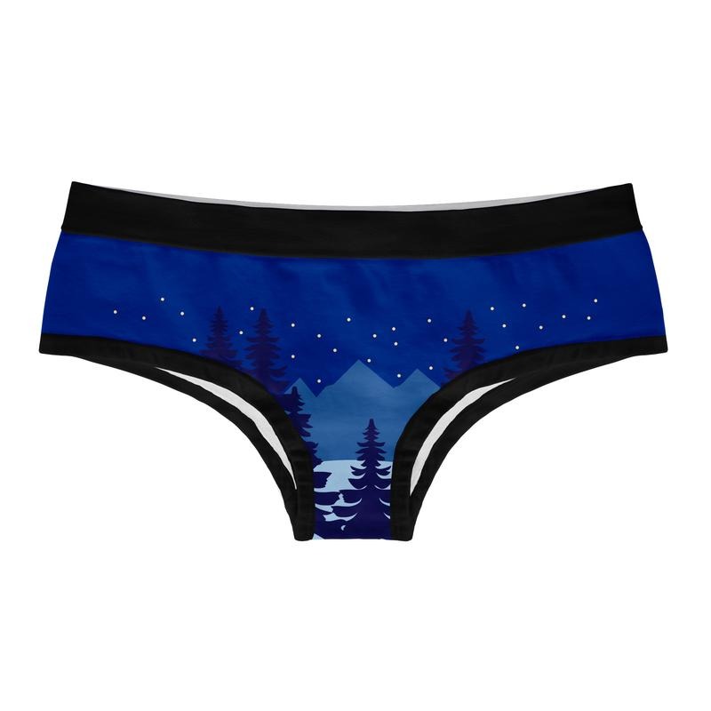 Womens Not Tonight Panties Funny Saying Cute Bikini Brief Quote Graphic Underwear Funny Underwear for Women Mother's Day Funny Camping Women's Novelty Panties Blue