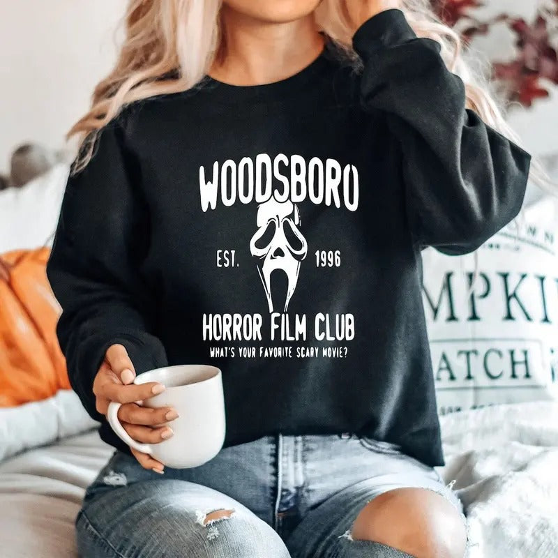 Woodsboro Shirt - Horror Movie Club Shirt - Ghostface Shirt - Horror Movie Lover Shirt - Serial Killer Shirt - Halloween Club Shirt