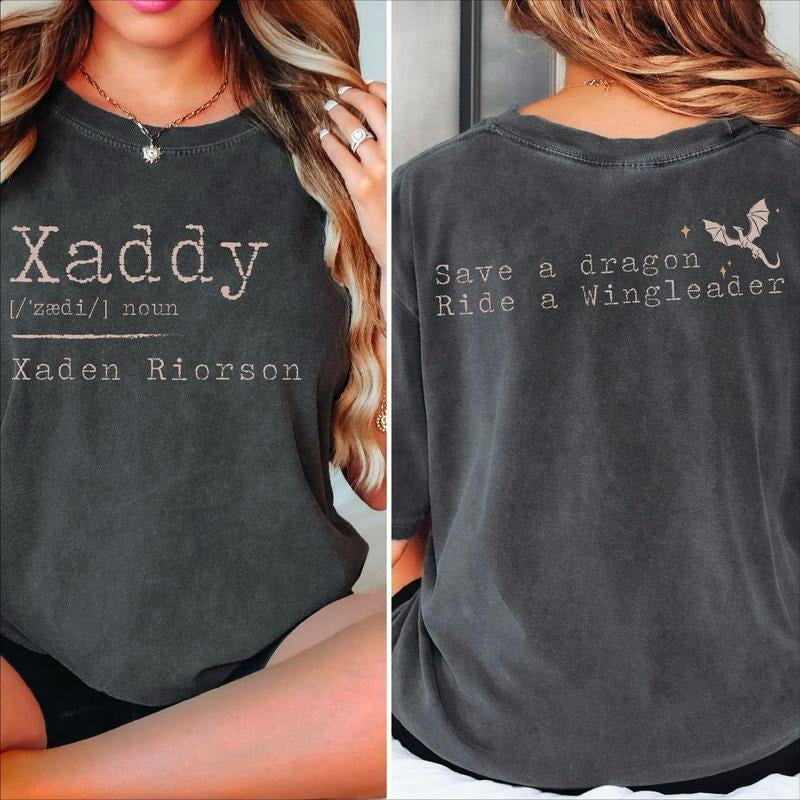 Xaddy Save A Dragon Ride A Wingleader Shirt, Xaddy Sweatshirt, Fantasy Bookish Tee, Dragon Riders Shirt, Book Lover Sweatshirt, Bookissh Shirt