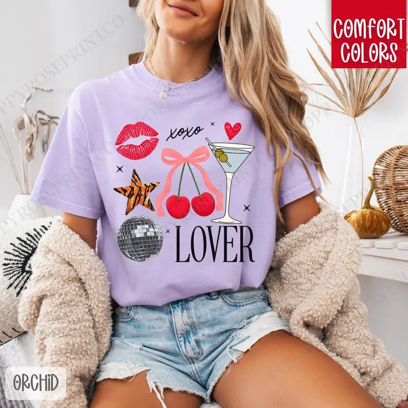 Xoxo Lover Shirt Comfort Colors, Valentine's Day Women's Tee, Cute Women's Tshirt Hoodie, Sweatshirt | WearSparks.com