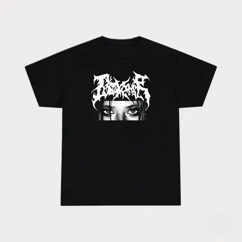 Y2K Eyes Streetwear T-Shirt Y2K Shirts Vamp Opium Aesthetic Streetwear Y2k Tees Streetwear Merch Menswear Top Underwear Tshirt Streetwear Man Tropical Crewneck Shortsleeve Round Neck Casual