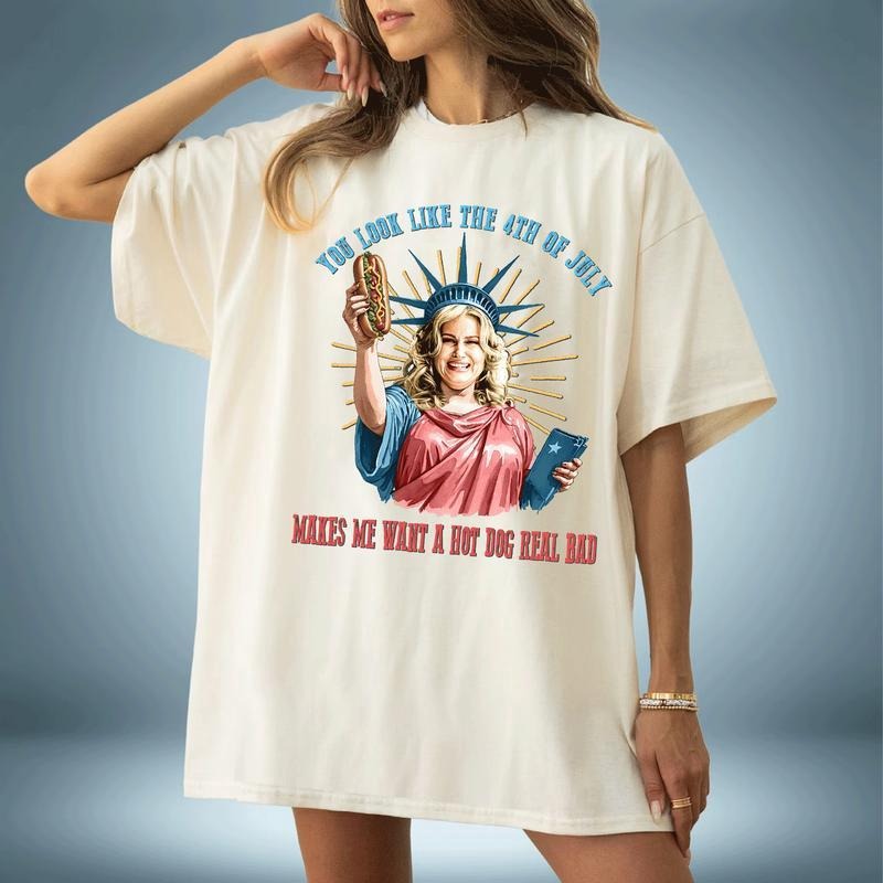 You Look Like The 4th Of July Makes Me Want A Hot Dog Real Bad Shirt, Funny 4th Of July Gift Shirt Sweatshirt