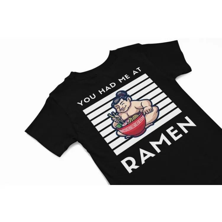 You had me at Ramen kawaii Sumo wrestler T-Shirt, Cute Sumo Tee, Japanese vacation shirt gift, quirky food humour t shirt, Ramen Lover Gift Made in USA