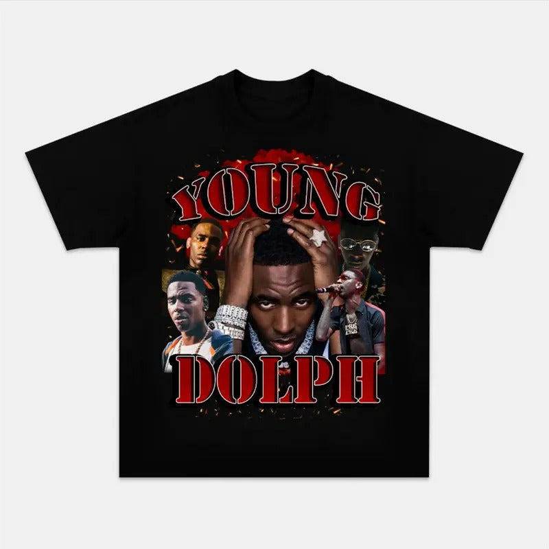 Young Dolph 90s Bootleg Rap Tee, Vintage Hip Hop Shirt